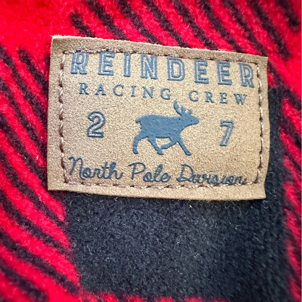 Carter’s Full-Zip Soft Fleece Red & Black Holiday Reindeer Racing Crew Vest ~ 6M